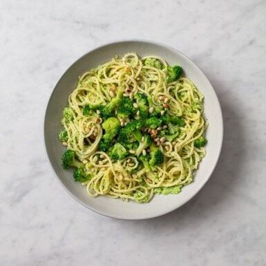 spagetid brokoli ja männipähklitega, Vahemere dieet